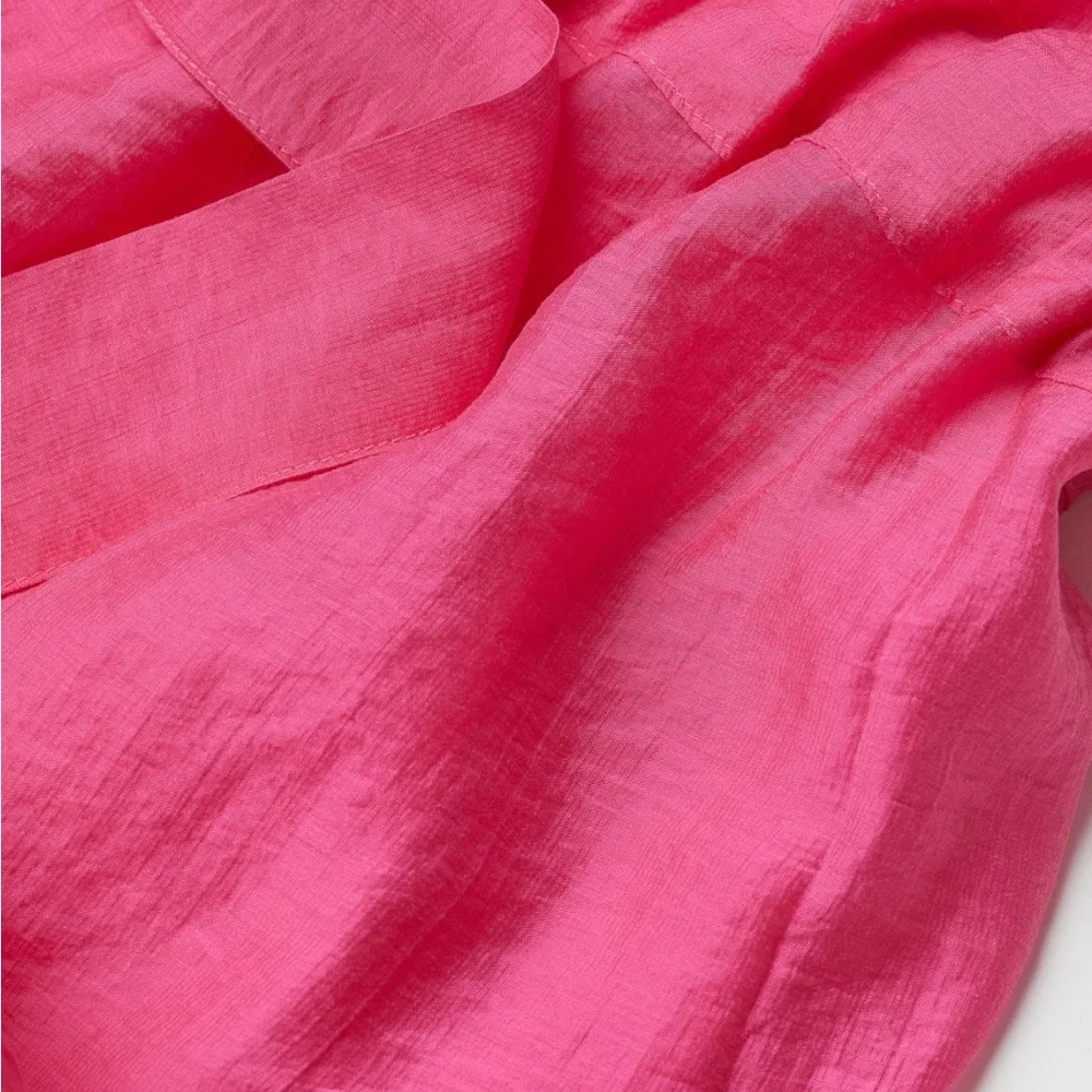 H&M lyocell-blend kaftan dress in cerise - Picture 6 of 13